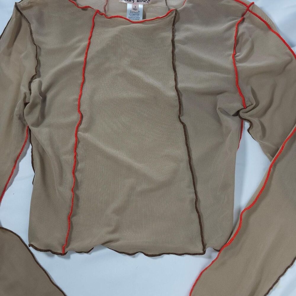 Bailey-rose Women's Tan and Cream Shirt